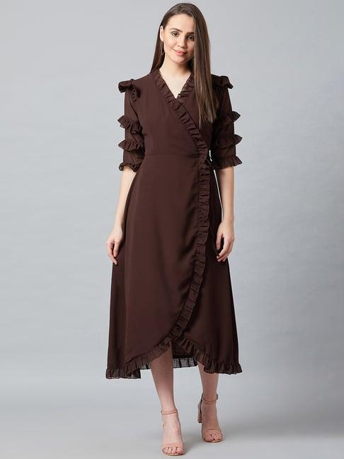 panit brown a-line dress