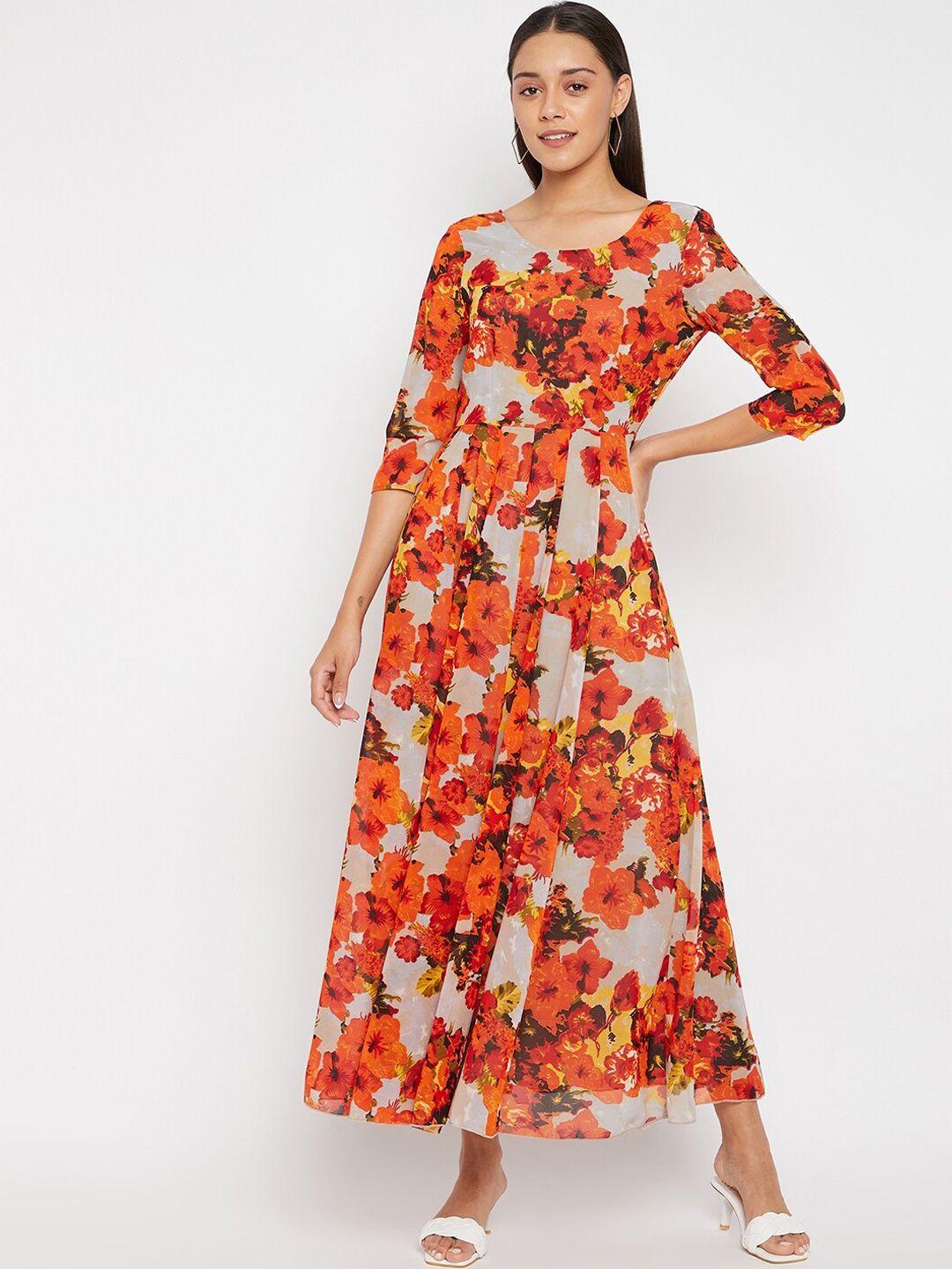 panit multicoloured floral georgette maxi dress