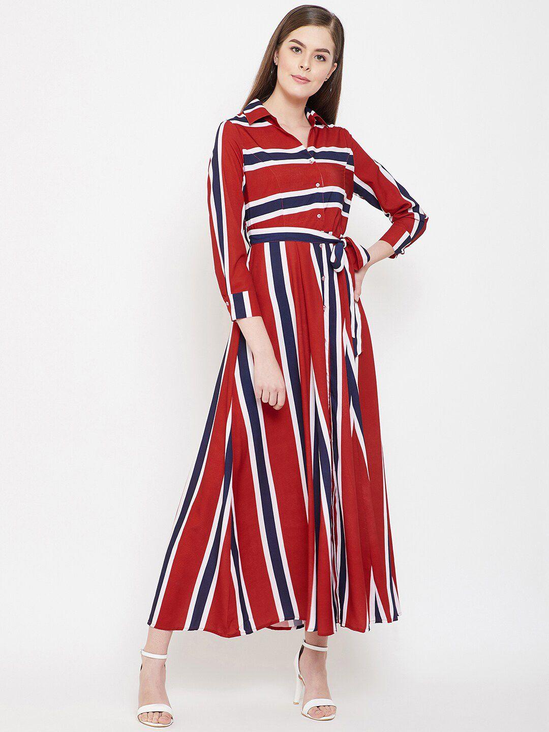 panit striped crepe maxi dress