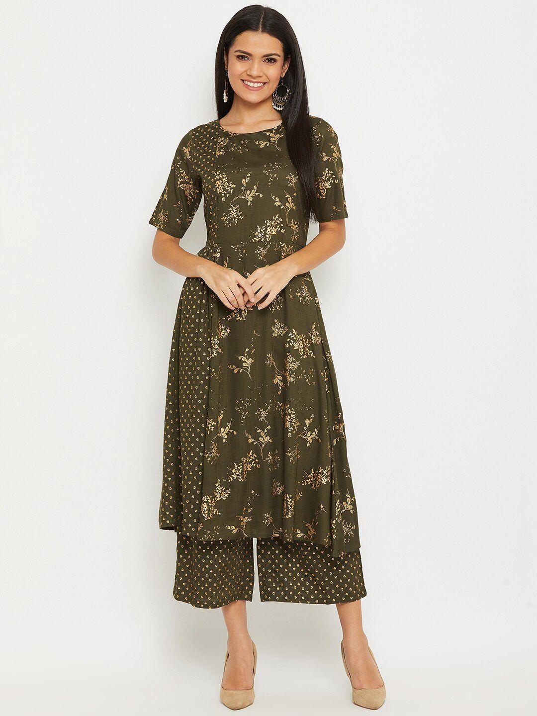 panit women ethnic motifs printed kurta with palazzos