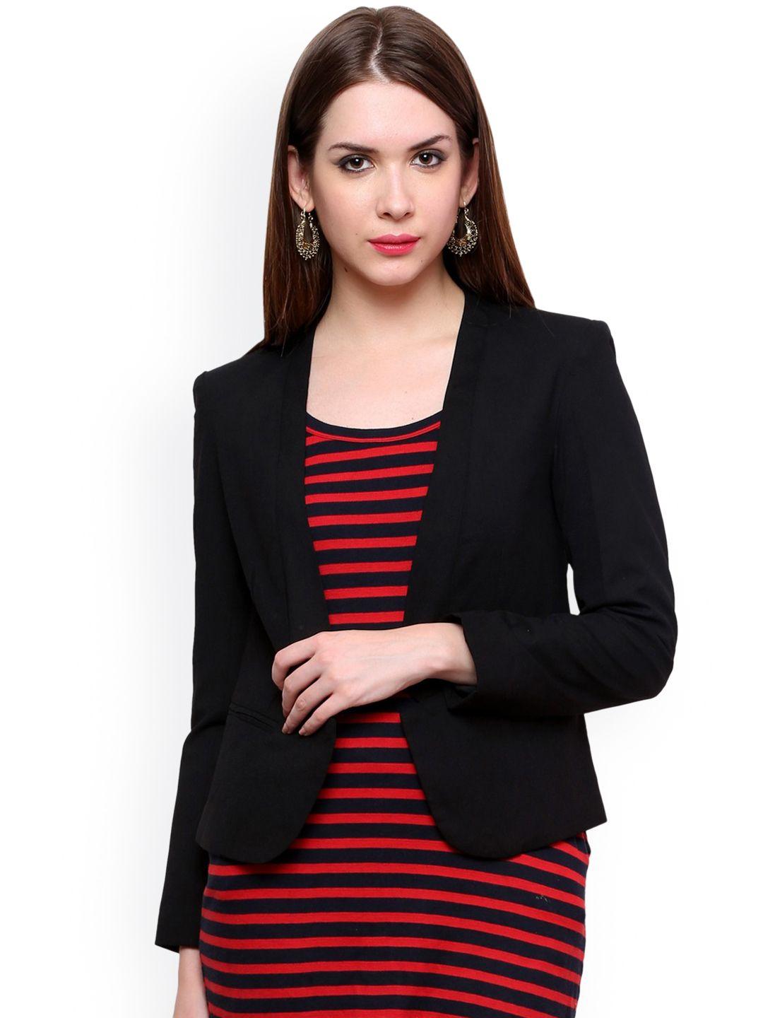 pannkh black casual blazer