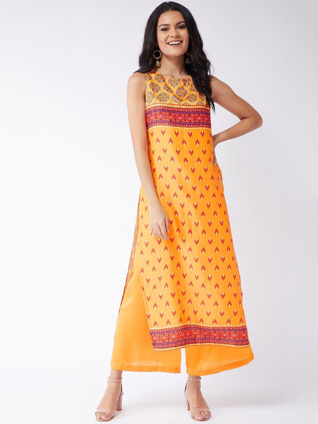 pannkh ethnic motifs printed cotton kurta