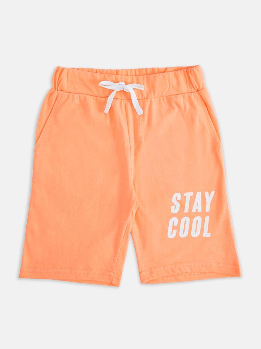 pantaloons junior boys coral printed cotton shorts