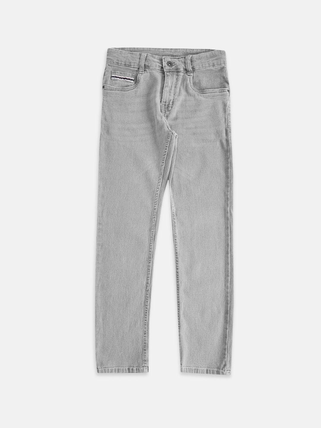 pantaloons junior boys grey tapered fit jeans