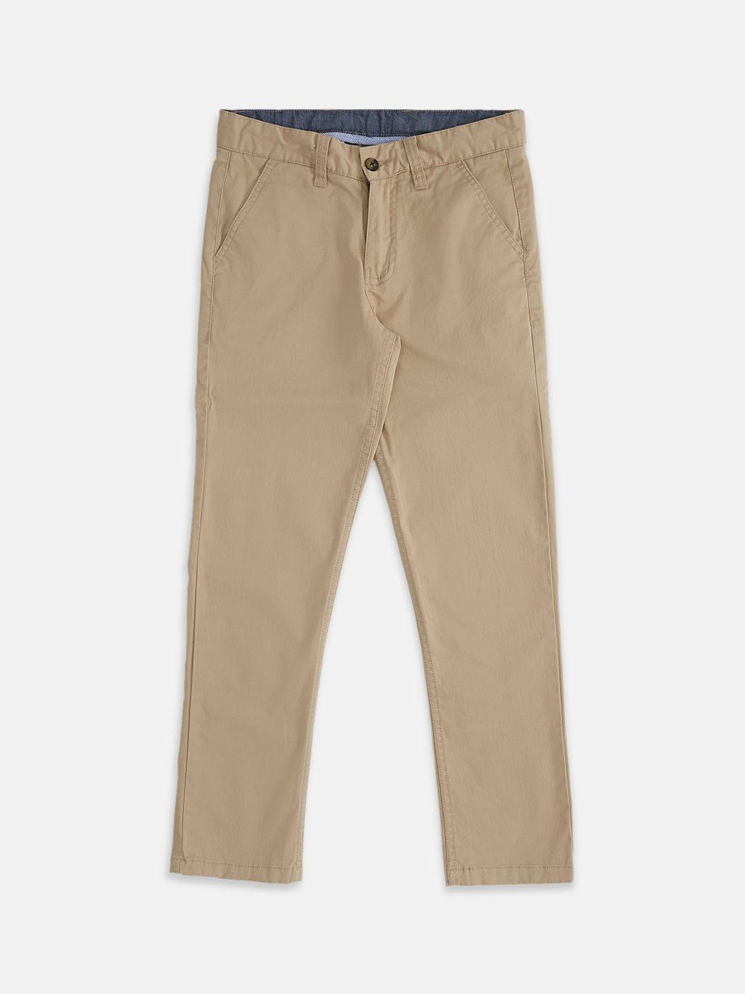 pantaloons junior boys mid-rise regular fit trousers