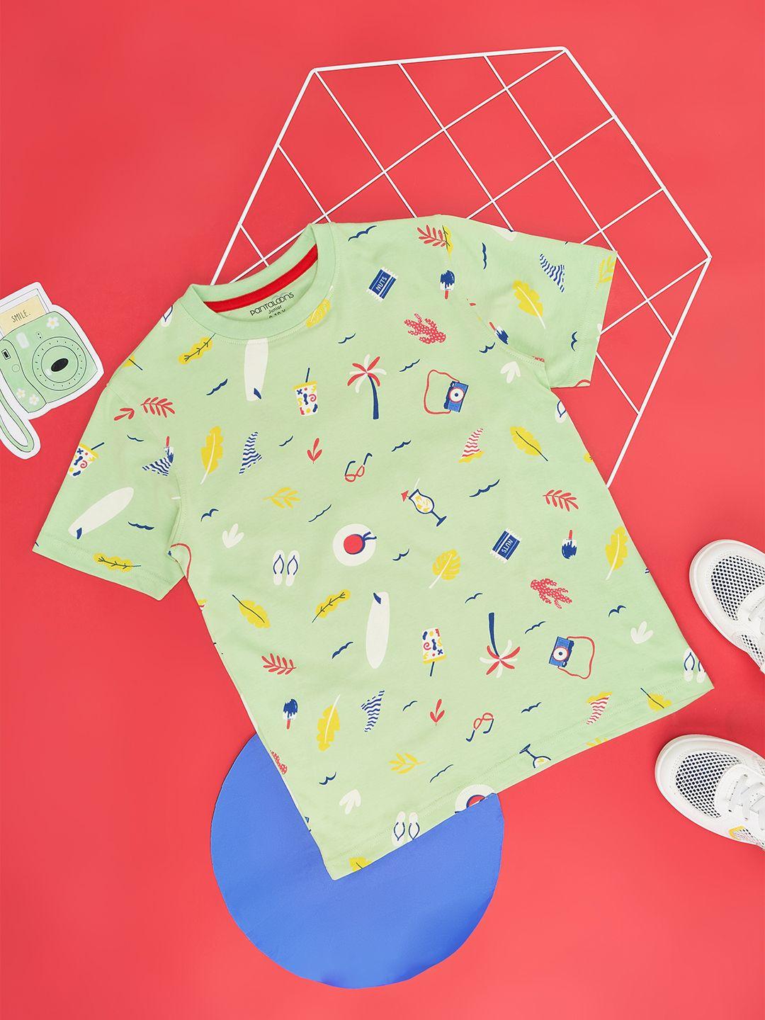 pantaloons-junior-boys-printed--round-neck-cotton-t-shirt