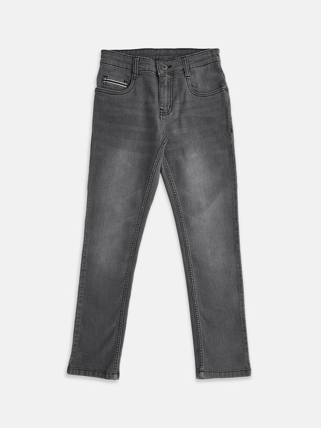 pantaloons junior boys tapered fit light fade jeans