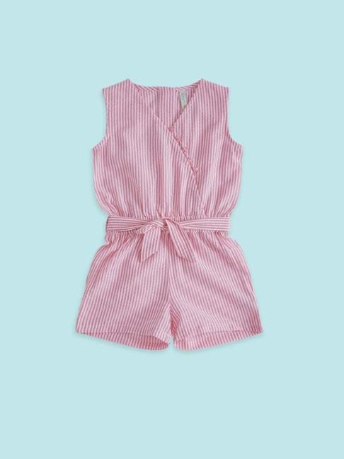 pantaloons-junior-kids-pink-cotton-striped-romper