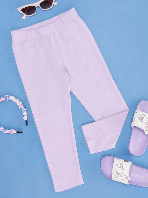 pantaloons junior lilac slim fit jeggings