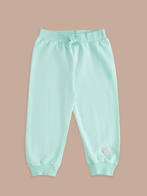 pantaloons baby blue cotton regular fit trackpants