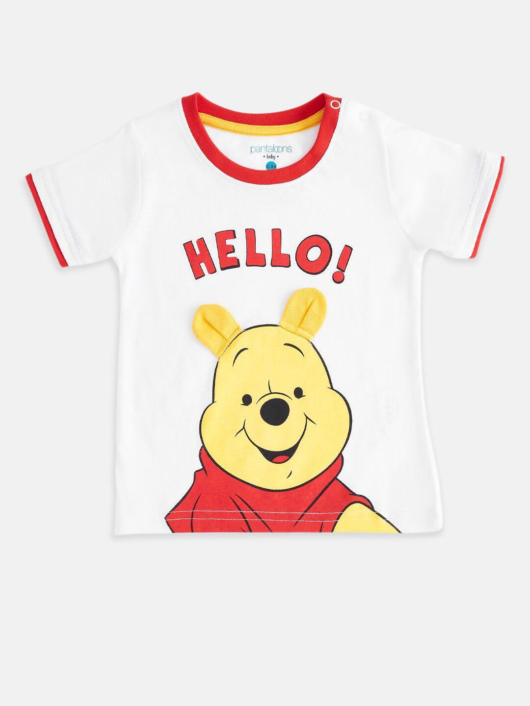 pantaloons baby boys graphic winnie the pooh printed cotton t-shirt