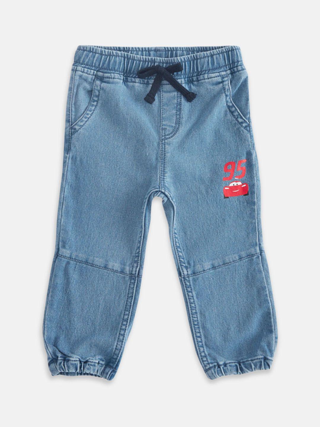 pantaloons baby boys mid-rise printed no fad jogger
