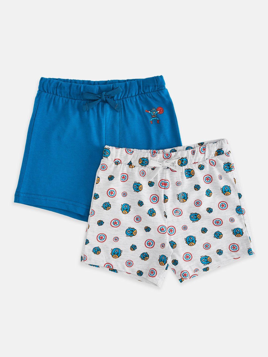 pantaloons baby boys pack of 2 printed cotton shorts