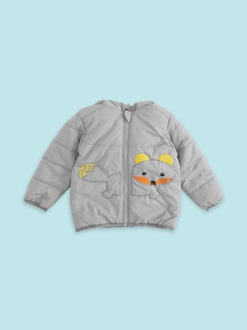 pantaloons baby grey quilted full sleeves jacket