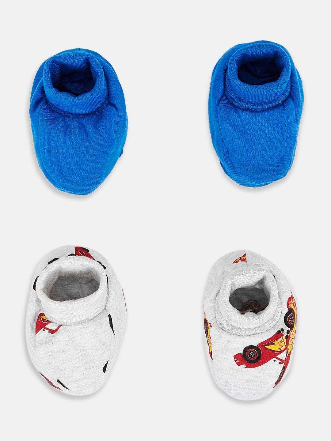 pantaloons baby infant boys pack of 2 cotton booties