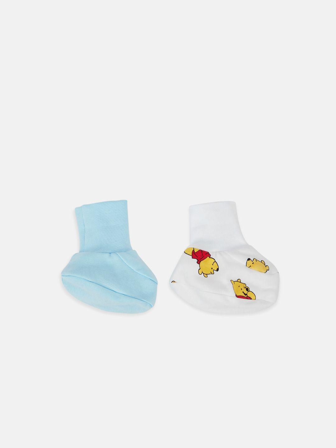 pantaloons baby infant boys set of 2 winnie the pooh printed cotton booties