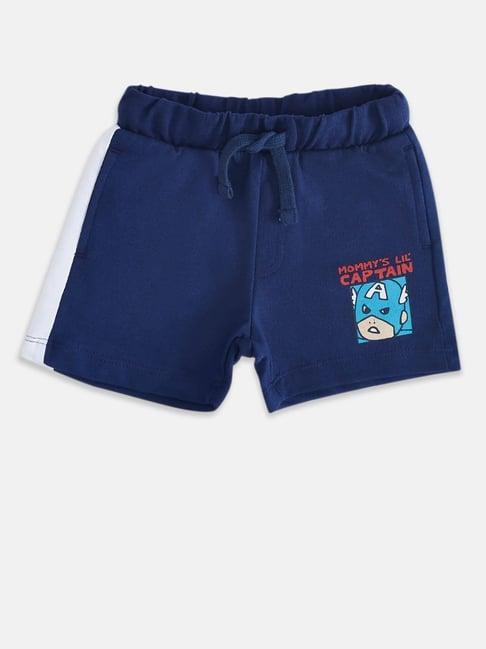 pantaloons baby navy printed shorts