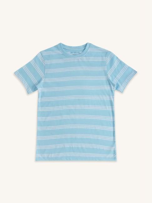 pantaloons junior blue cotton striped t-shirt