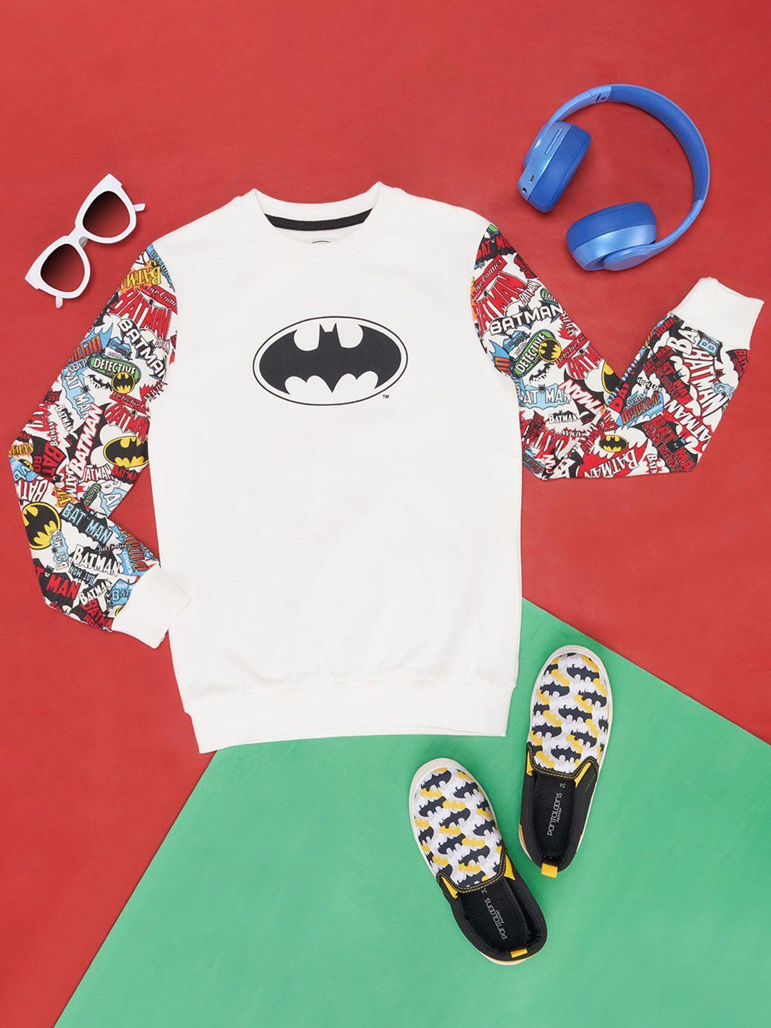 pantaloons junior boys batman printed cotton sweatshirt