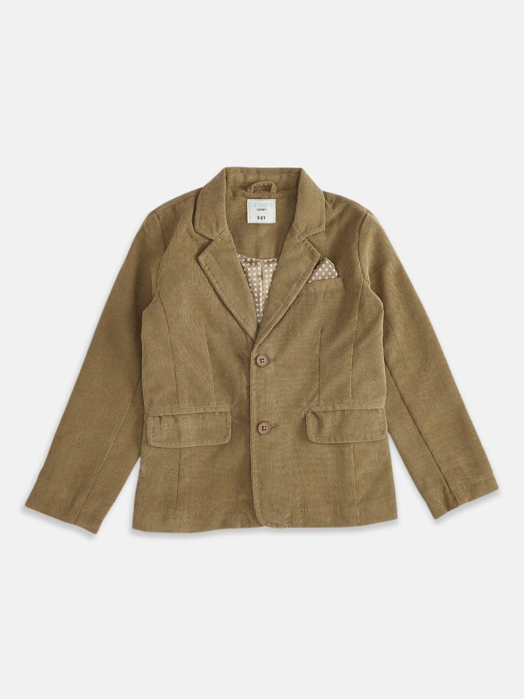 pantaloons junior boys beige tailored jacket