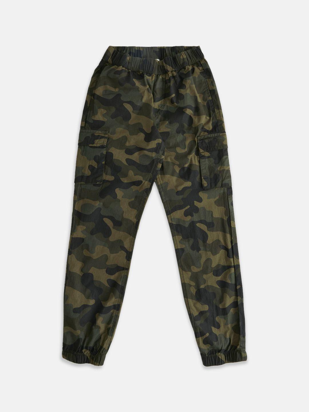 pantaloons junior boys camouflage printed cargos trousers