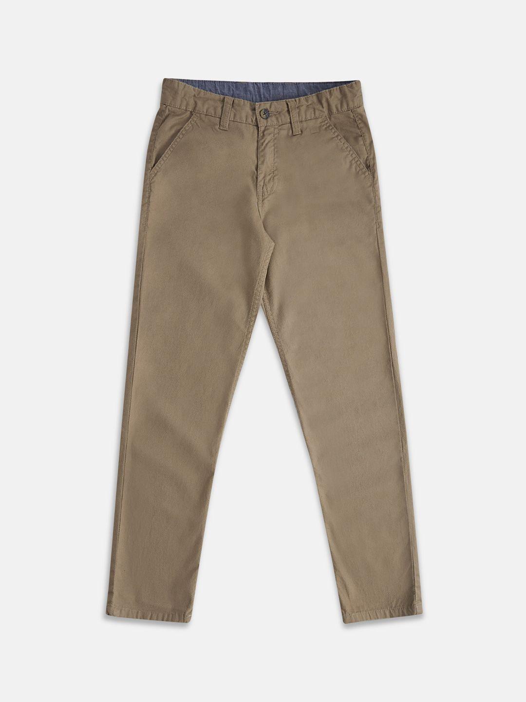 pantaloons junior boys mid-rise cotton chinos