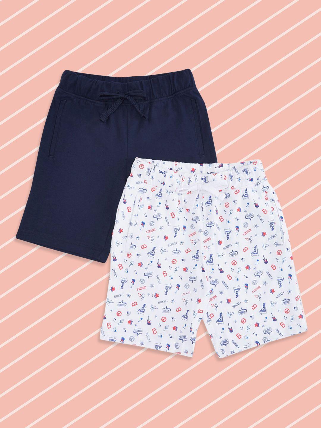 pantaloons junior boys pack of 2 floral printed shorts