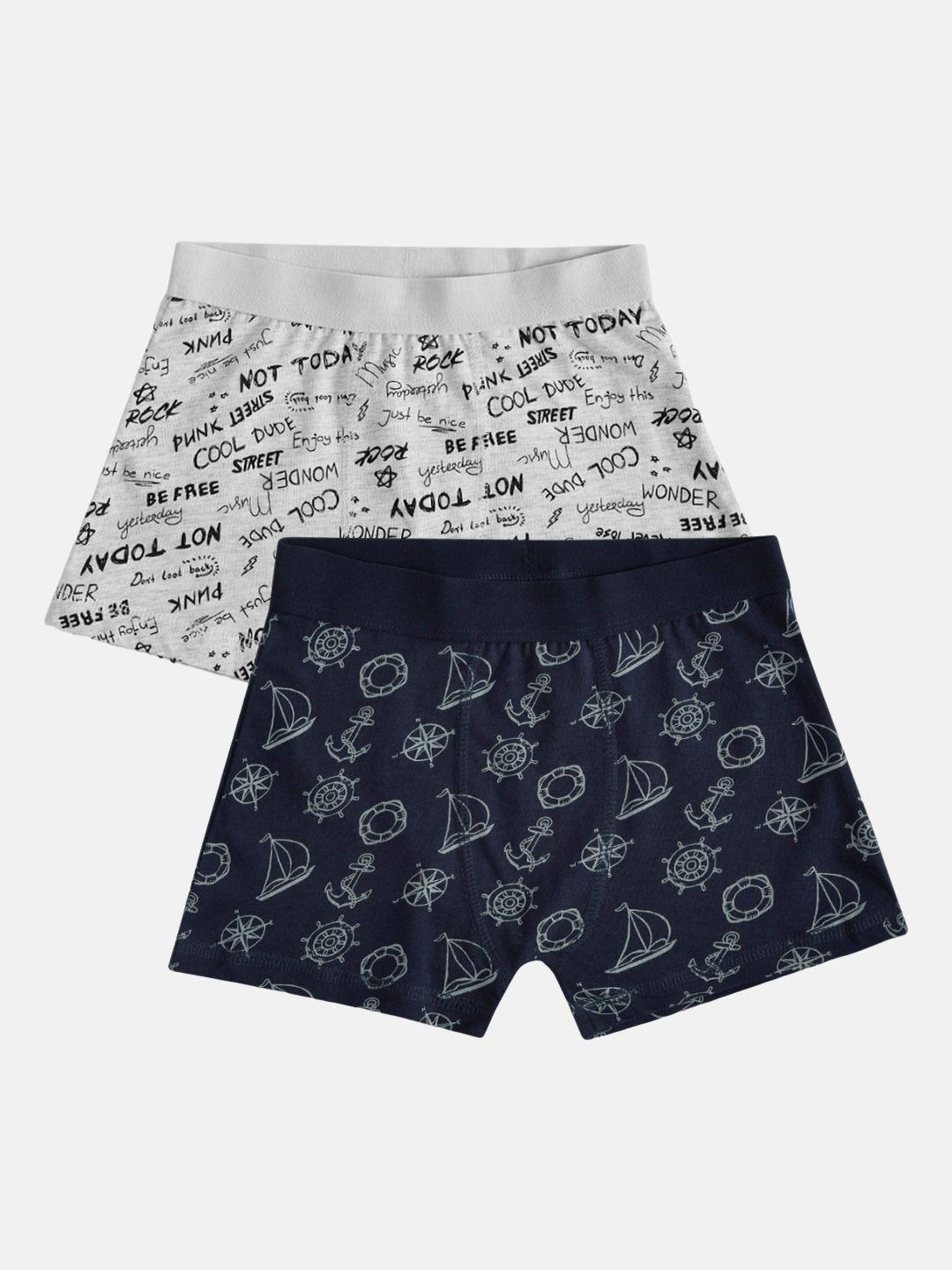 pantaloons junior boys pack of 2 printed cotton trunks 8905685685202