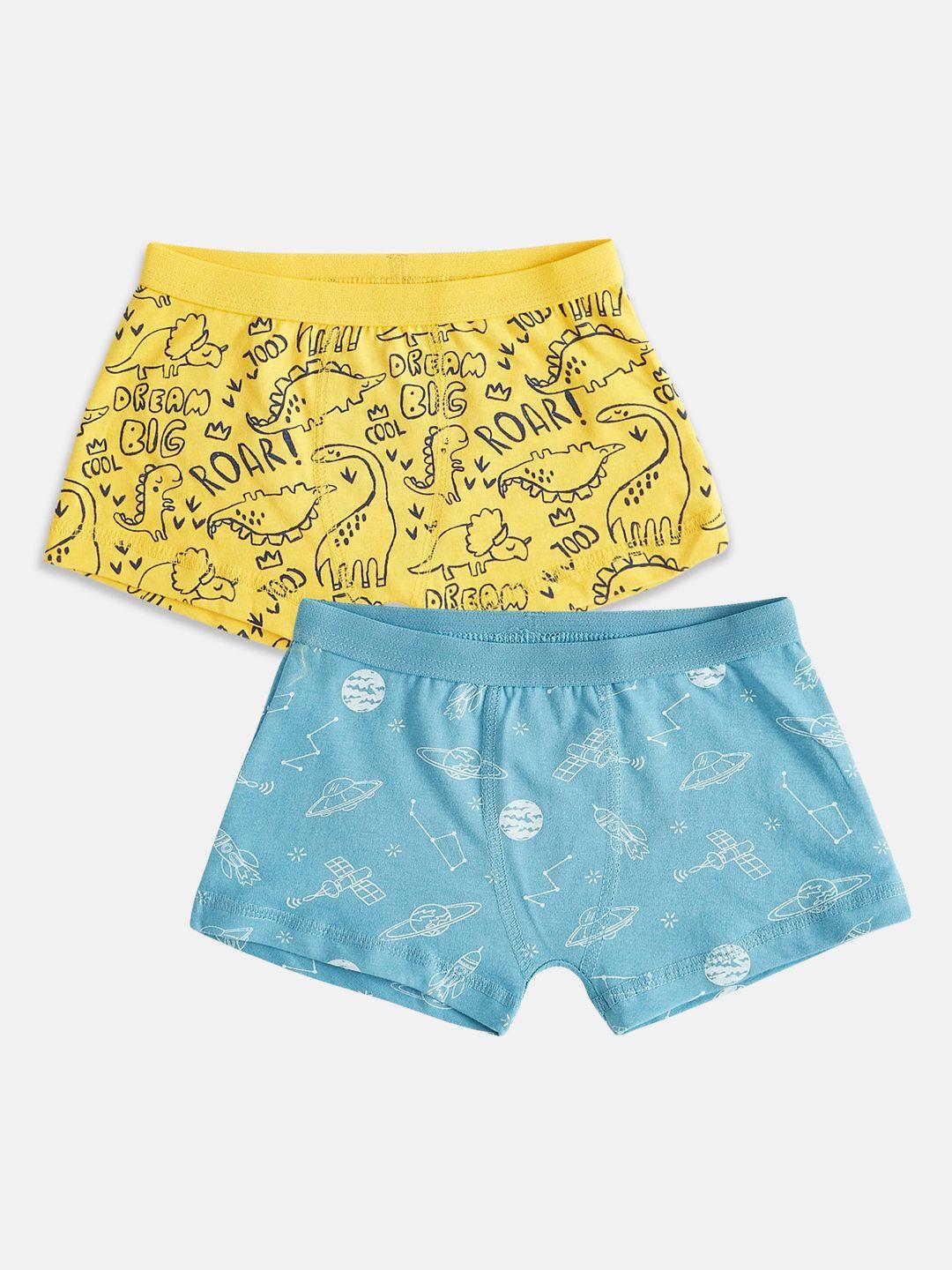 pantaloons junior boys pack of 2 printed cotton trunks 8905685685257