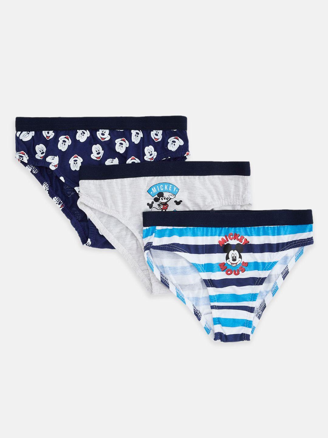 pantaloons junior boys pack of 3 printed cotton basic briefs