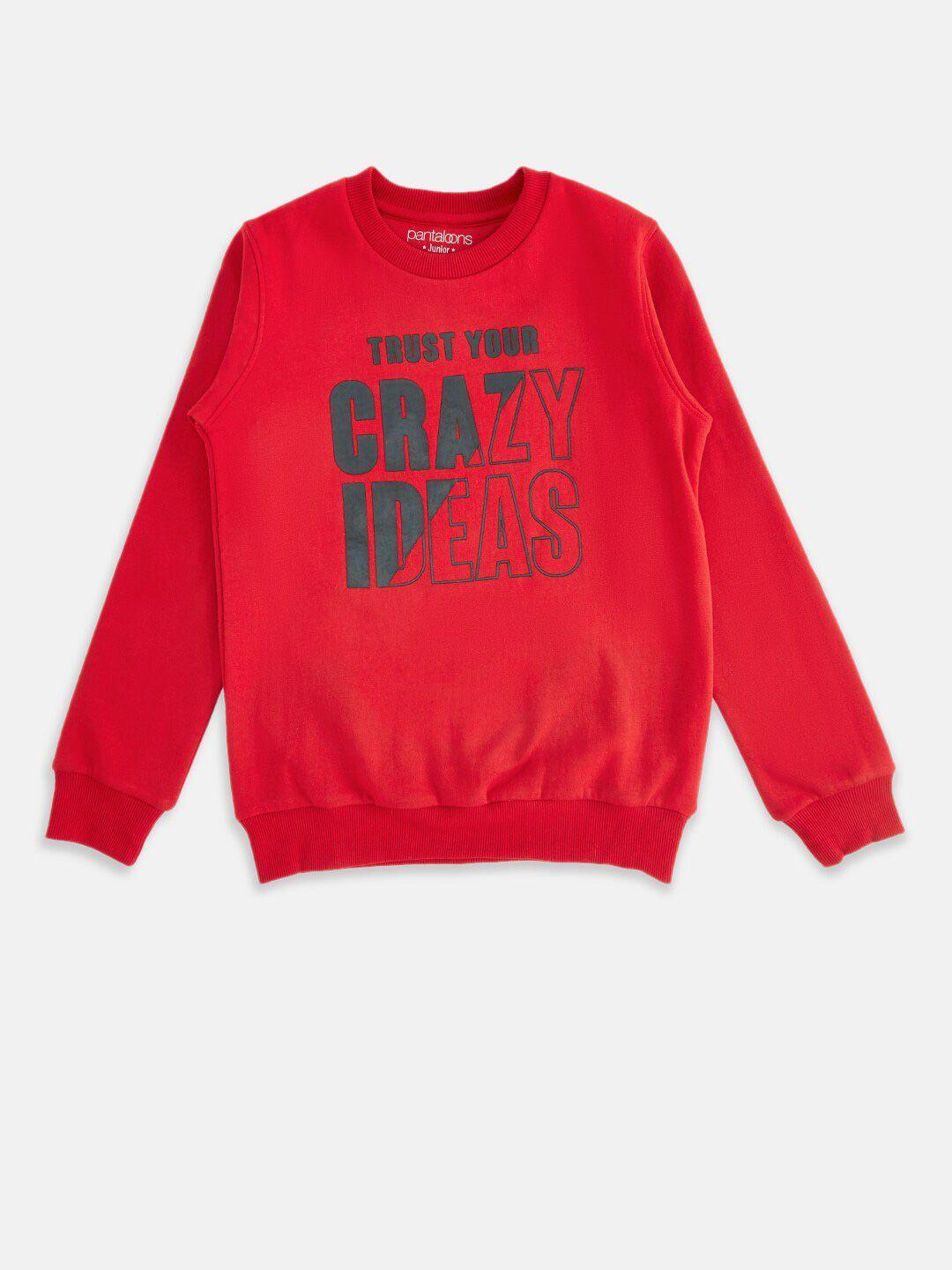 pantaloons junior boys printed cotton sweatshirt