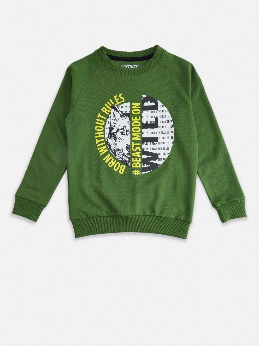 pantaloons junior boys printed sweatshirt