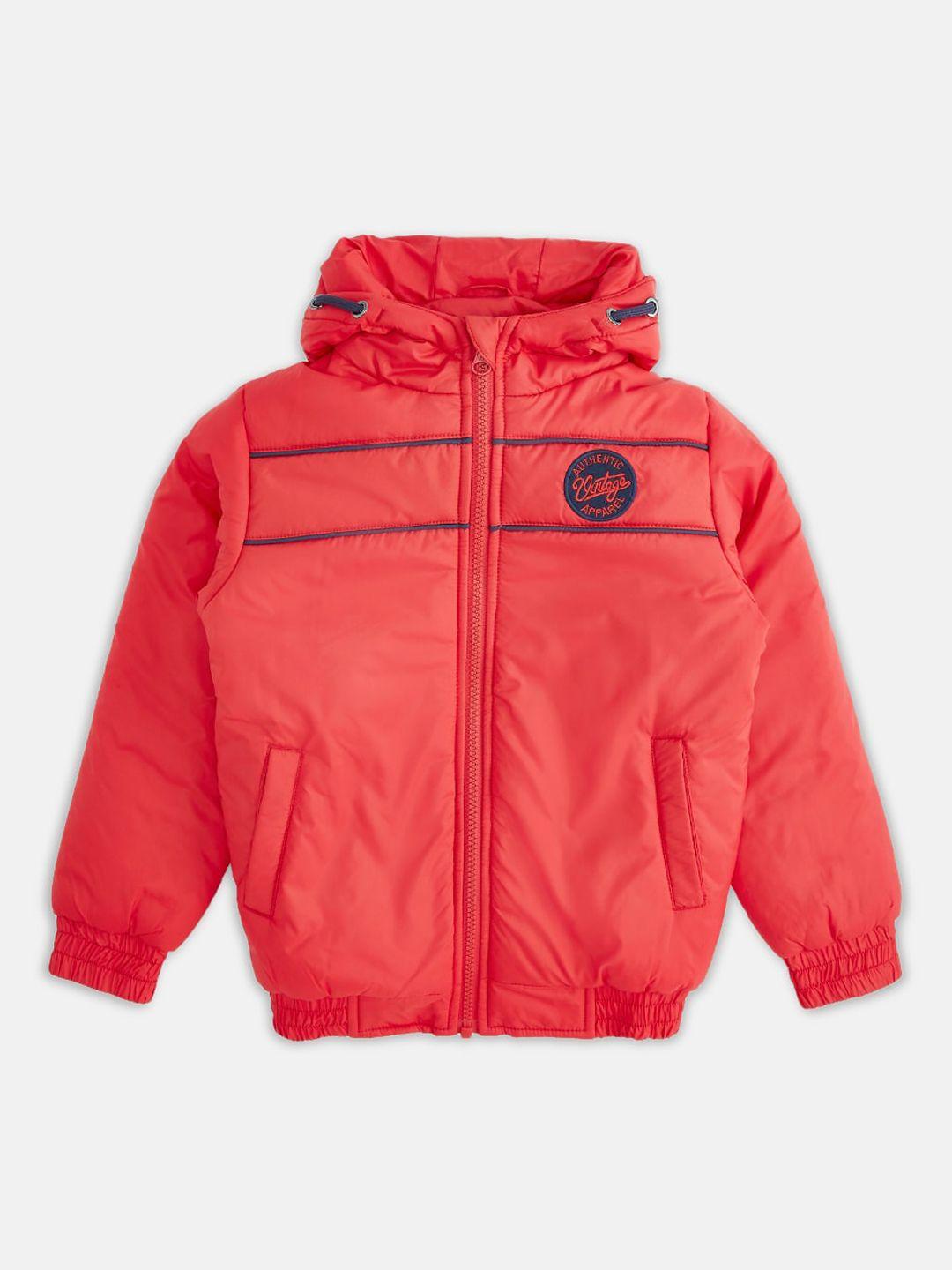 pantaloons junior boys red padded jacket