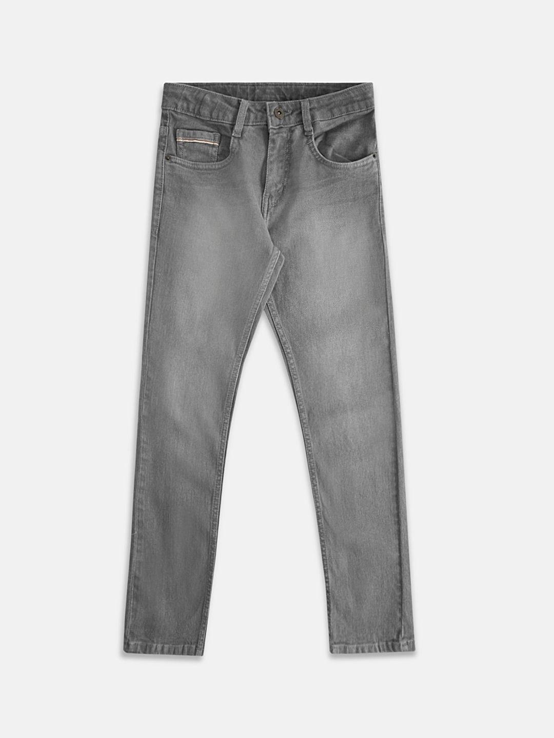 pantaloons junior boys tapered fit mid-rise light fade jeans