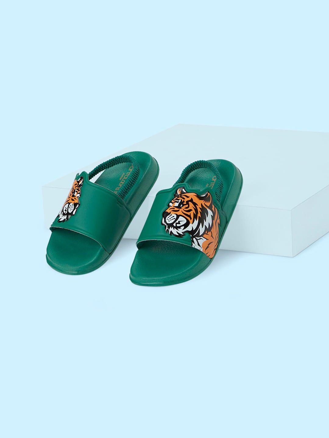 pantaloons junior girls animal printed sliders