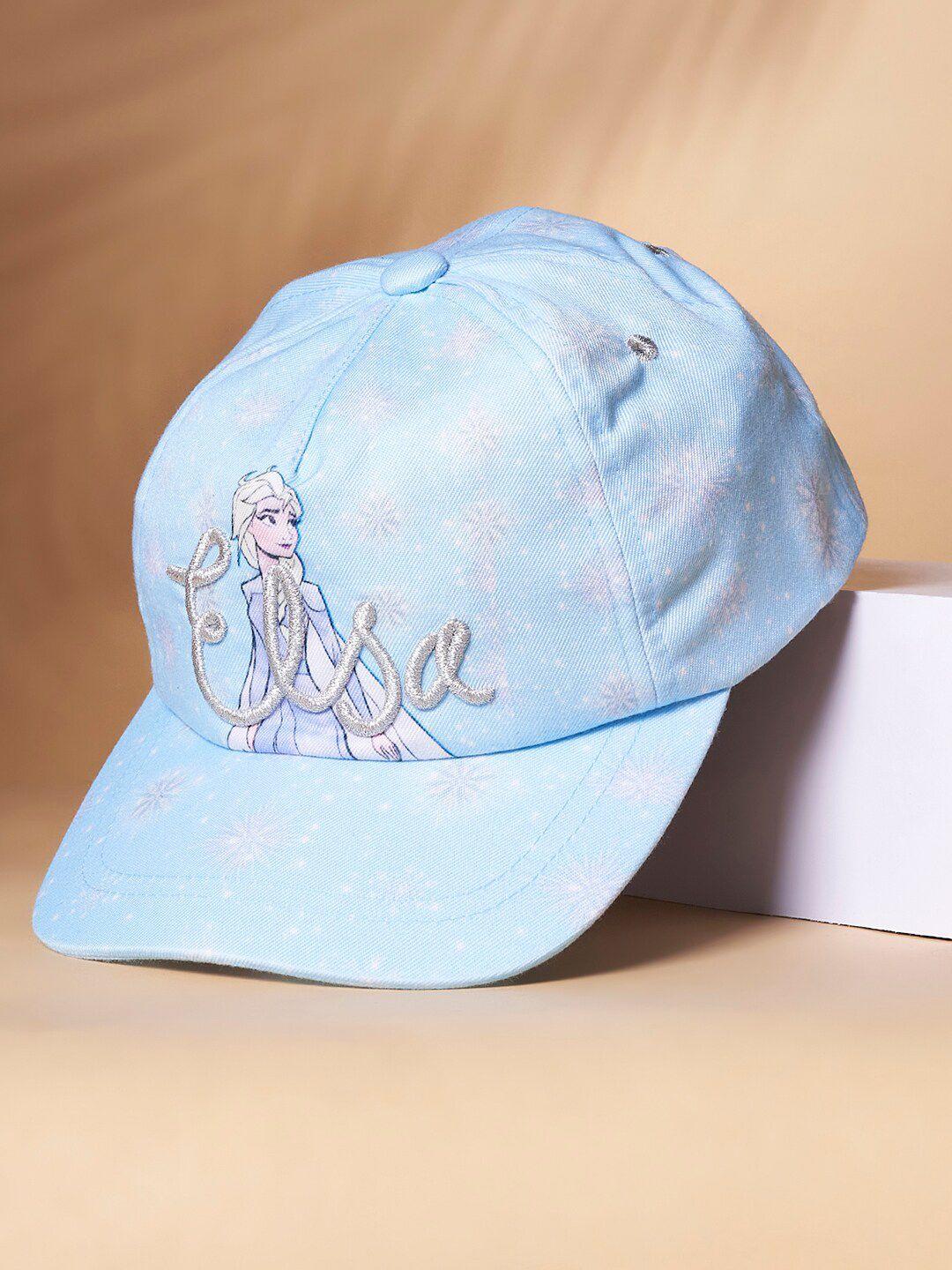 pantaloons junior girls elsa printed pure cotton baseball cap