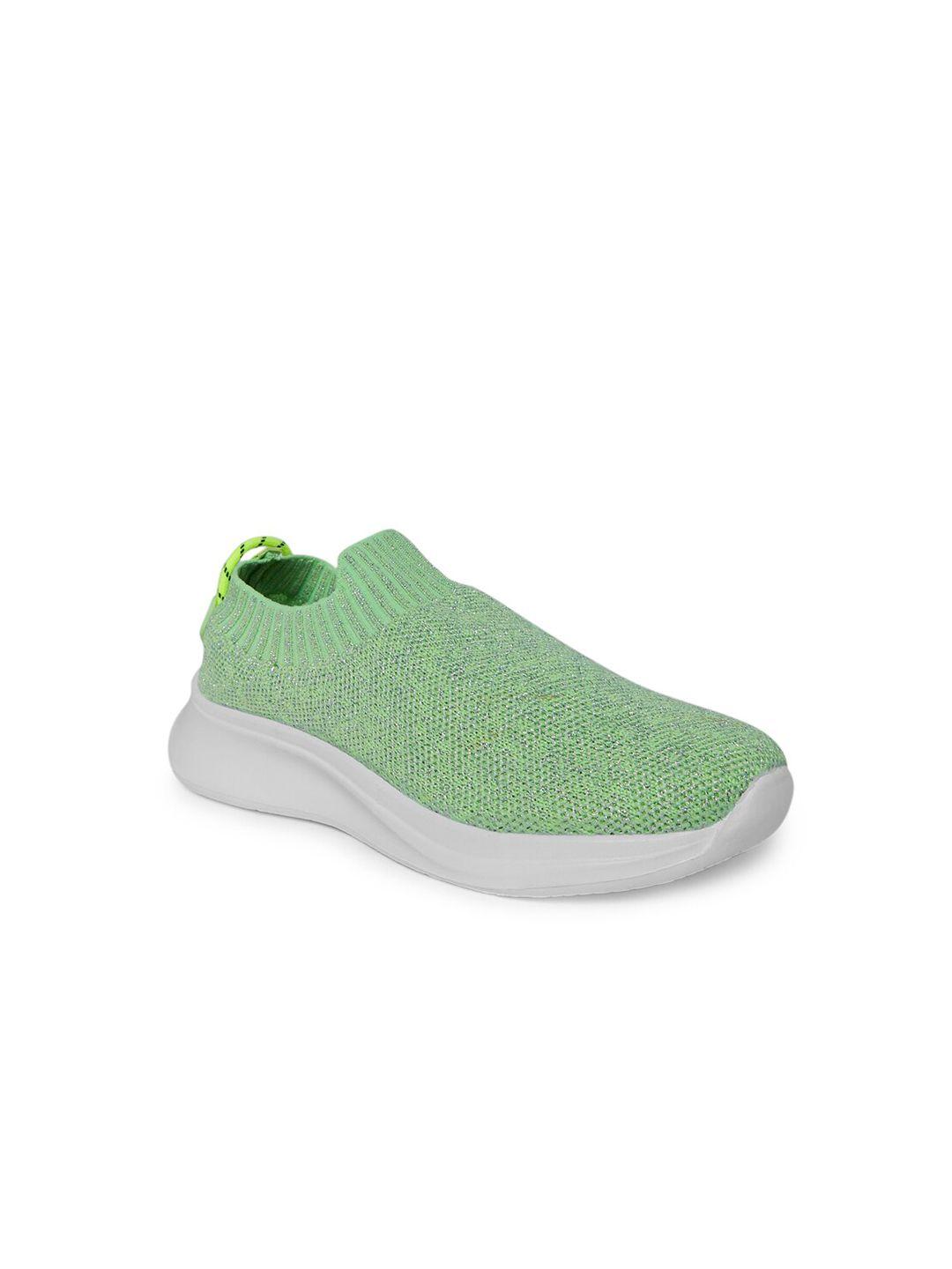 pantaloons junior girls green textile walking non-marking shoes