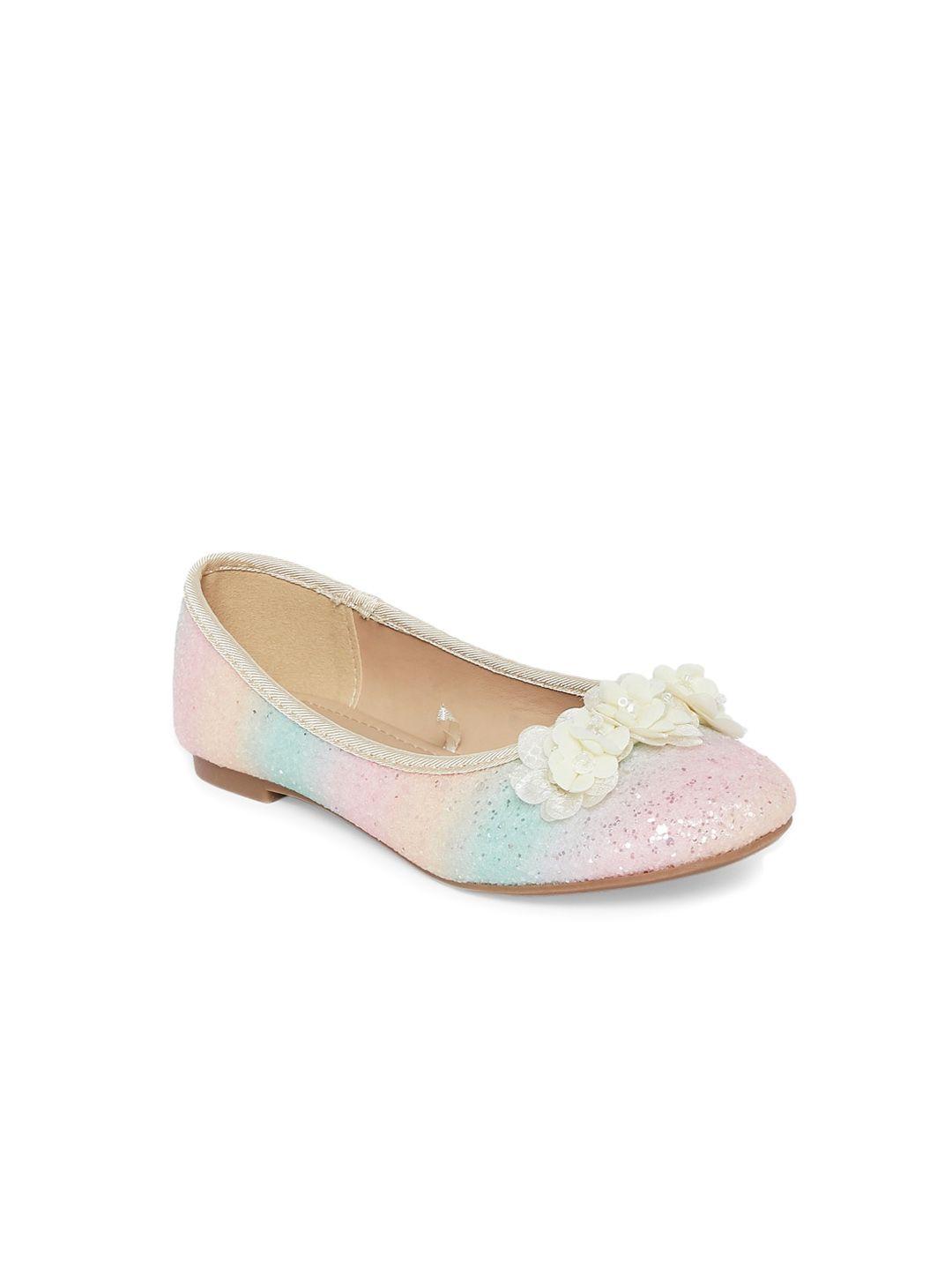 pantaloons junior girls multicoloured bows flats