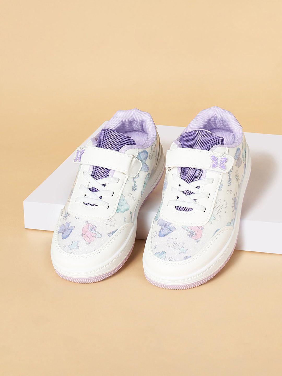 pantaloons junior girls printed velcro sneakers