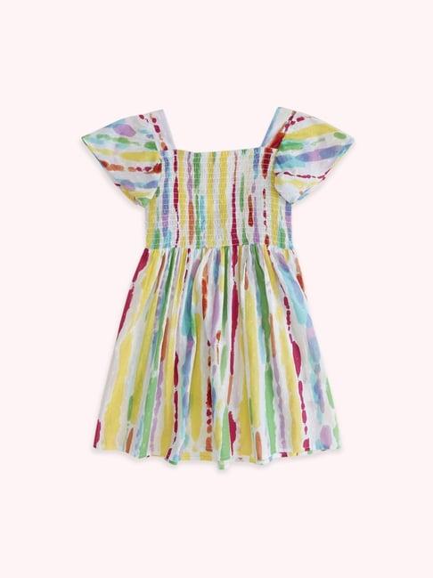 pantaloons junior multicolor cotton printed dress