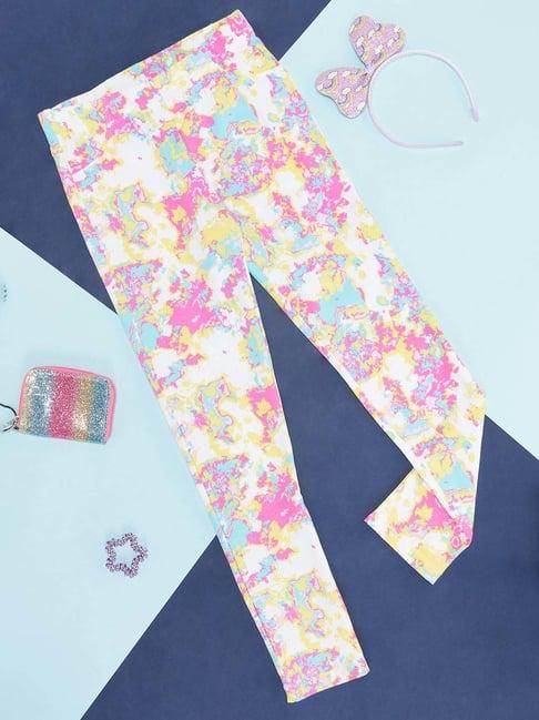 pantaloons junior multicolor cotton printed leggings