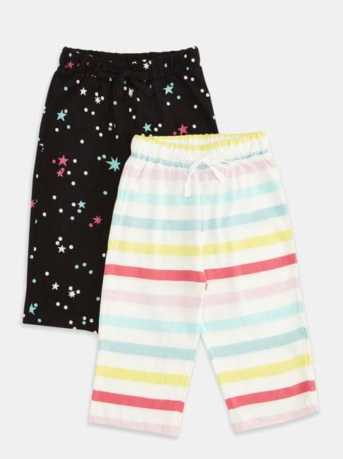 pantaloons junior multicolor cotton striped leggings