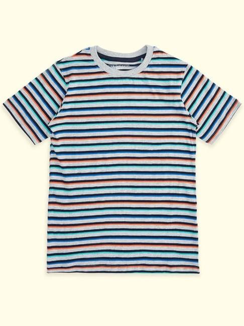 pantaloons junior multicolor cotton striped t-shirt