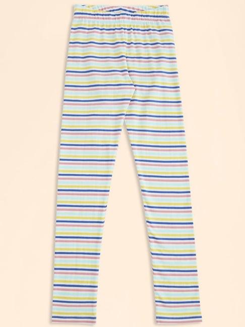 pantaloons junior multicolor striped leggings