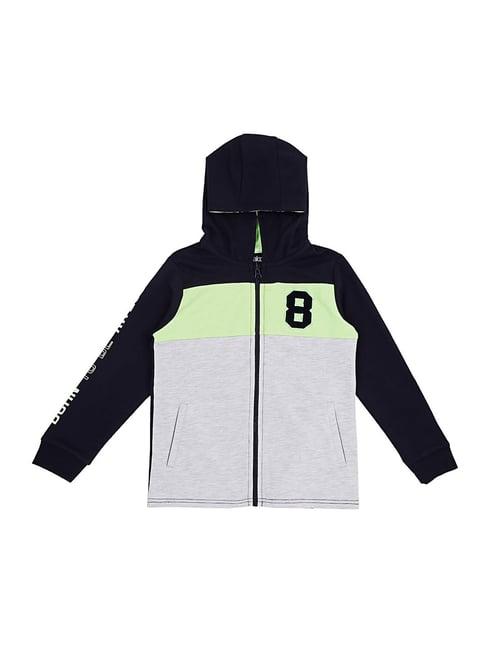 pantaloons junior multicolor textured hoodie