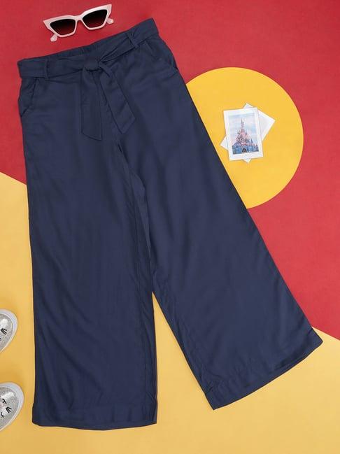 pantaloons junior navy solid pants