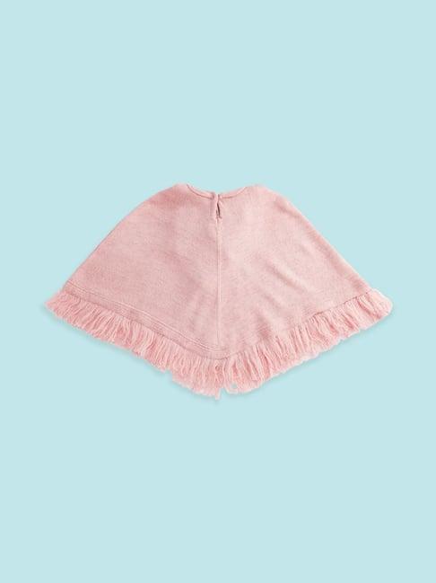pantaloons junior pink self pattern sweater