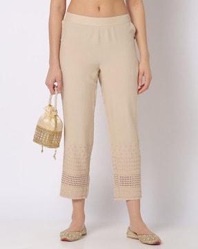 pants with contrast hems