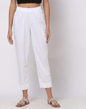 pants with elasticated waistband