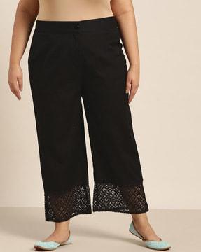 pants with lace hems